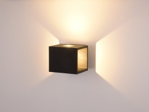  LED светильник настенный LWA0100A-BL-WW Черный 2*5Вт 3000 002795 DesignLed