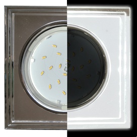 Встраиваемый светильник Ecola GX53 H4 LD5315 Glass Хром-хром зеркальный SM53SSECH